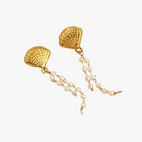 Shell treasure øreringe - guldbelagt