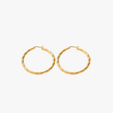 Små twisted hoops - guldbelagt