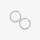 Små twisted hoops - sølvbelagt