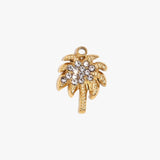 Sparkling palm charm - guldbelagt