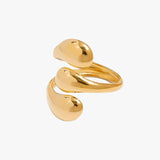 Tripple bubbly ring - guldbelagt