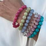 Turquoise bubblegum armbånd - guldbelagt