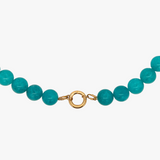 Turquoise bubblegum halskæde - guldbelagt