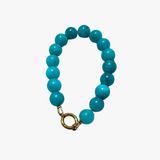 Turquoise bubblegum armbånd - guldbelagt