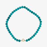 Turquoise bubblegum halskæde - guldbelagt