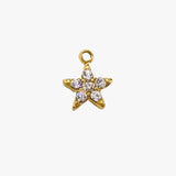 White stardust charm - guldbelagt