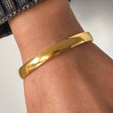 Wide bangle - guldbelagt