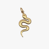 Wiggly snake charm - guldbelagt