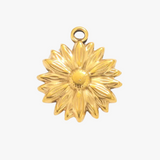Wildflower charm - guldbelagt