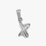 Letter X charm - sølvbelagt