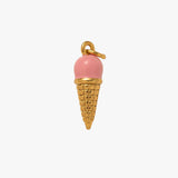 You scream ice cream charm - guldbelagt